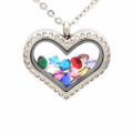 Hermosa forma de corazón de boda alá locket medallón joyería